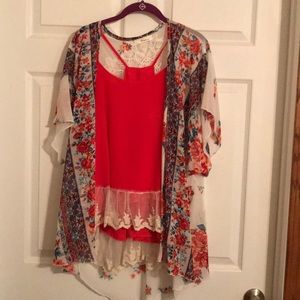 Tank top and matching kimono from The Mint Julep.